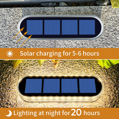 5 years Lifespan Solar Step Lights Waterproof IP68 Warm White LED Deck Lights for Stairs Driveway Deck Walkway Dock